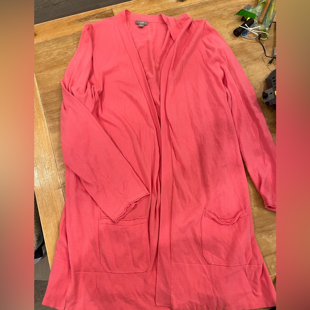 Pink J Jill cardigan, size XL